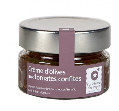 Crème d'olives aux tomates confites Sur le Sentier des Bergers