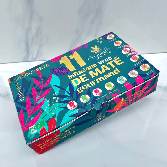 Coffret découverte de 11 infusions (10g) de maté gourmand 100% BIO Original Maté